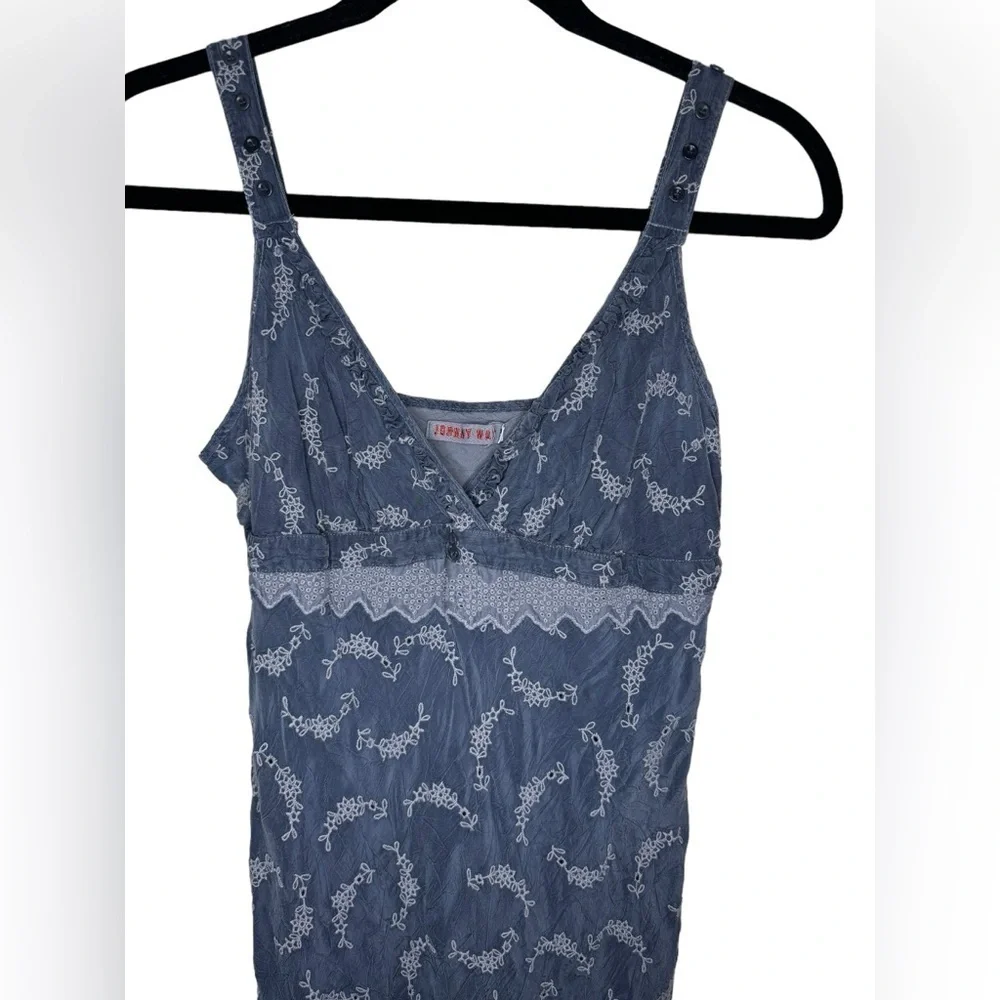 Johnny Was Eyelet Dress Size XS Grey - Picture 2 of 8